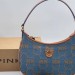 Сумка Pinko Mini Love Bag Half Moon Denim Logo K2283