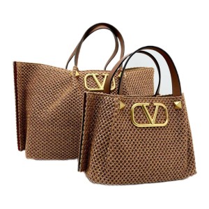 Сумка Valentino VLogo Raffia Tote K2871