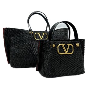 Сумка Valentino VLogo Raffia Tote K2872