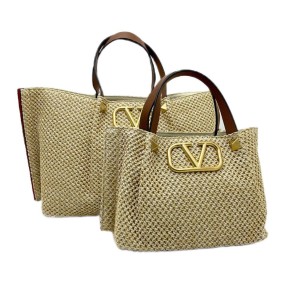 Сумка Valentino VLogo Raffia Tote K2870