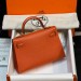 Сумка Hermes Kelly Sellier 19 Bambou Chevre RE5012