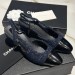 Босоножки Chanel slingbacks tweed F3972