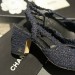 Босоножки Chanel slingbacks tweed F3972