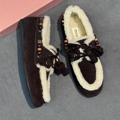 Зимние лоферы Miu Miu F6681 Зимние лоферы Miu Miu F6681