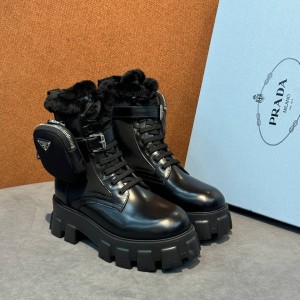 Зимние ботинки Prada F7072